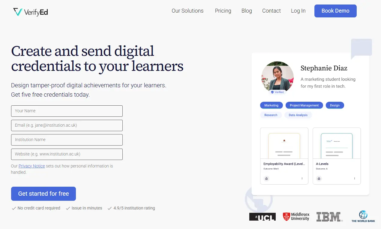 VerifyEd as BadgeCert alternative—another option to create and manage contact's certificates and connect with peers.