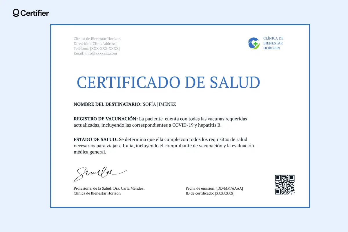 Modelo de certificado médico para viajes internacionales con registro de vacunas, ideal como modelo de certificado medico en blanco para imprimir. Modelo de certificado médico para viajes internacionales con registro de vacunas, ideal como modelo de certificado medico en blanco para imprimir.