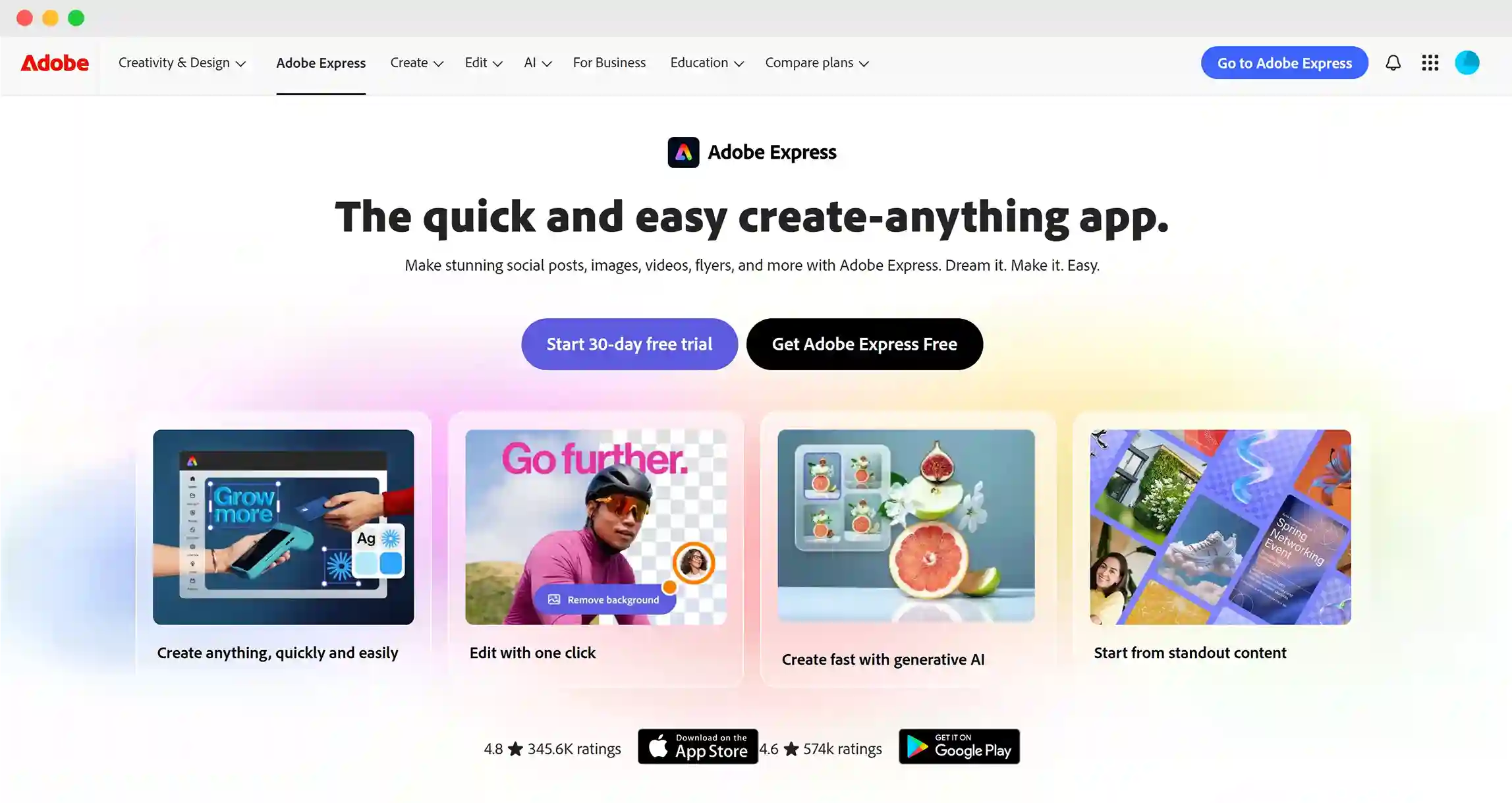 Adobe Express landing page with a colorful graphic of a mirrored globe adorned with flowers and butterflies. Adobe Express landing page with a colorful graphic of a mirrored globe adorned with flowers and butterflies.