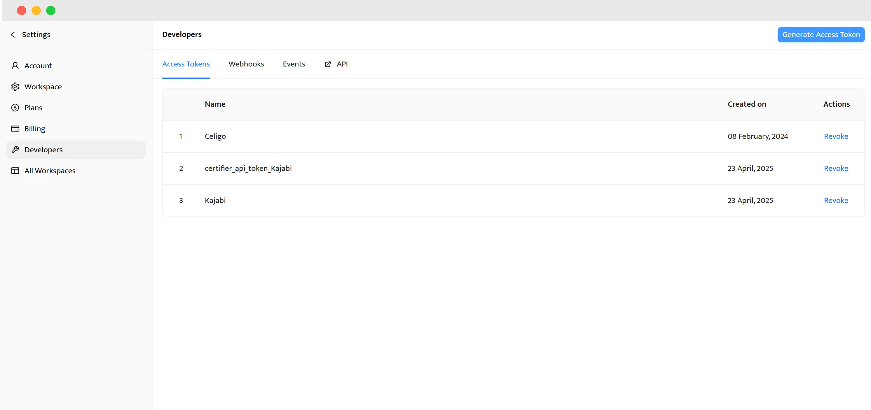 Generating access token to connect Certifier and Typeform. Generating access token to connect Certifier and Typeform.