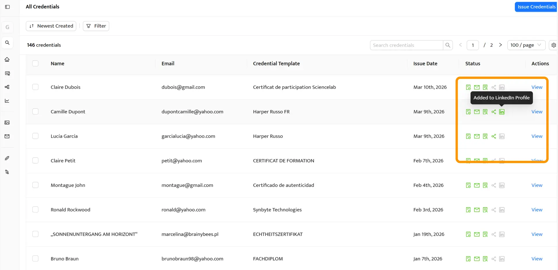 Certifier analytics dashboard showing digital credentials for training completion tracking–digital badges for professional development engagement data. Certifier analytics dashboard showing digital credentials for training completion tracking–digital badges for professional development engagement data.