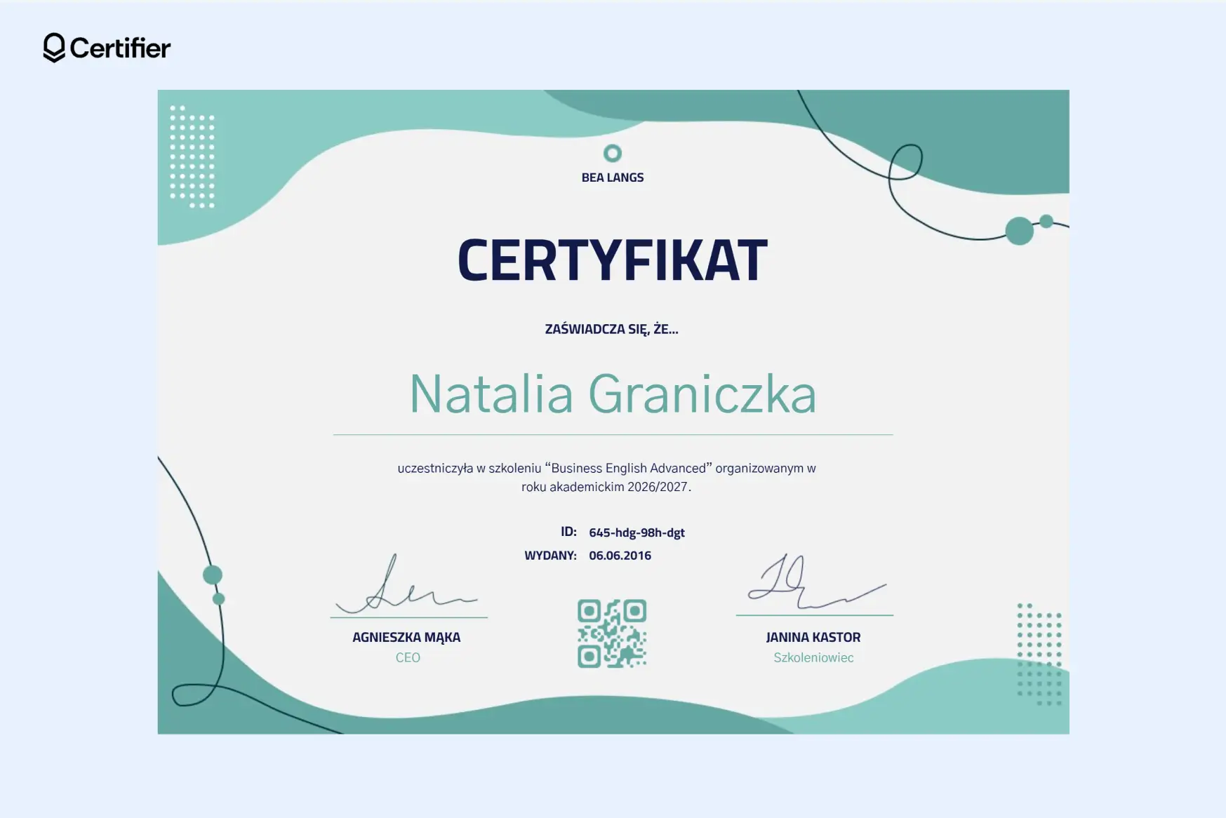 Certyfikat osiągnięcia za ukończenie szkolenia – jak stworzyć certyfikat do profesjonalnego uznania. Certyfikat osiągnięcia za ukończenie szkolenia – jak stworzyć certyfikat do profesjonalnego uznania.