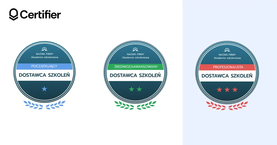 Klasyczny projekt szablonu odznaki cyfrowej od Certifier. Klasyczny projekt szablonu odznaki cyfrowej od Certifier.