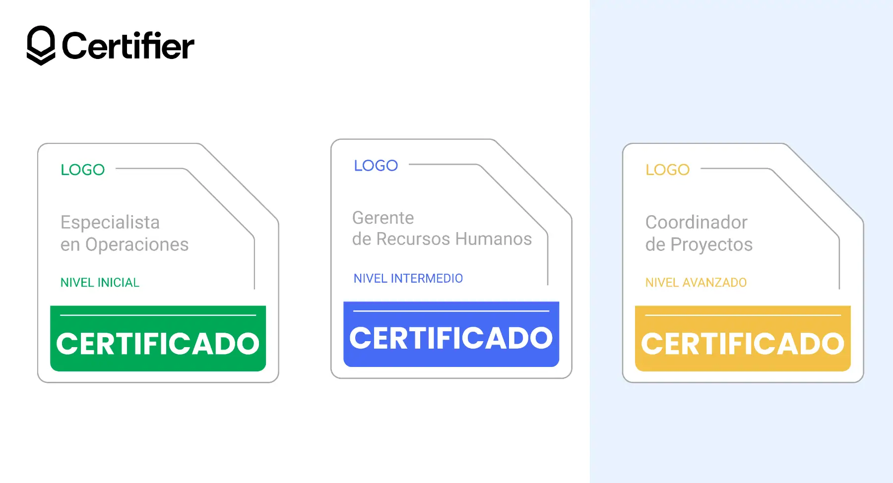 Plantilla de insignia digital tipo papel con diseño minimalista en tres colores: amarillo, azul y verde. Plantilla de insignia digital tipo papel con diseño minimalista en tres colores: amarillo, azul y verde.