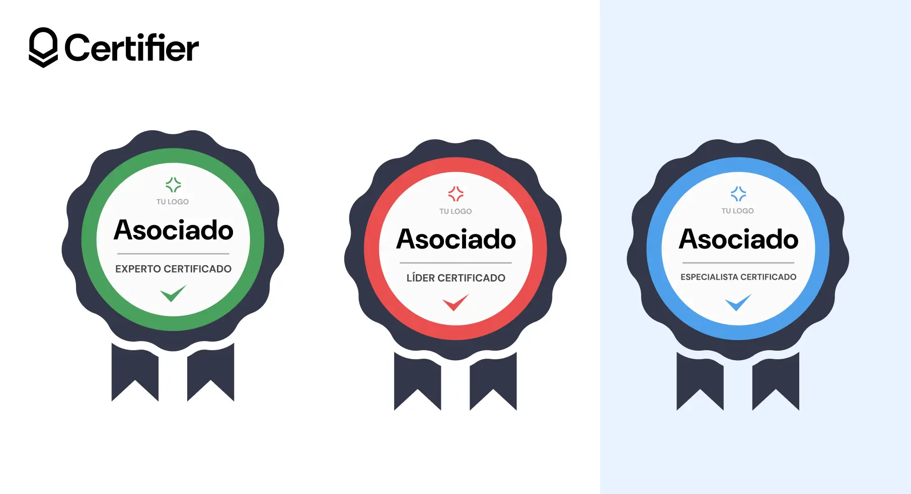 Diseño de muestra de insignia con estilo de cinta, disponible en azul, verde y rojo. Diseño de muestra de insignia con estilo de cinta, disponible en azul, verde y rojo.
