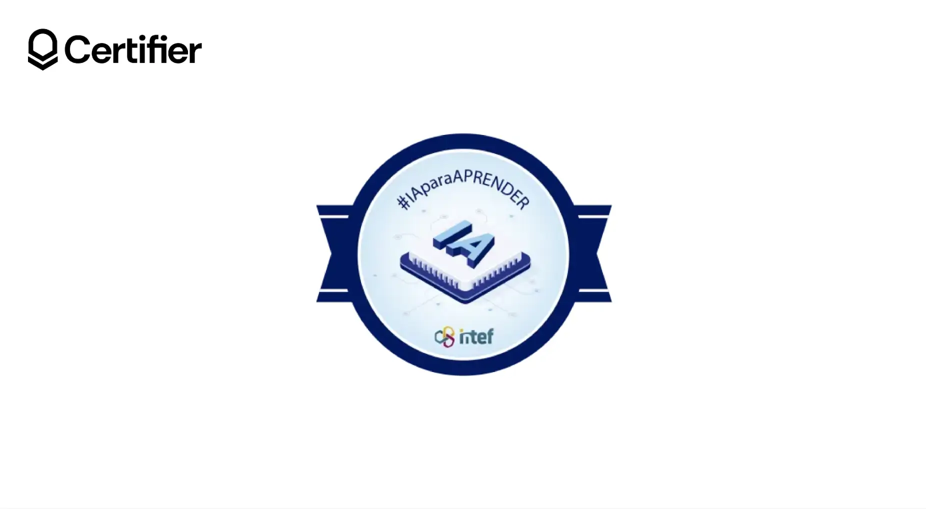 Diseño de insignia inspirado en INTEF para el MOOC Una Inteligencia Artificial para aprender. Diseño de insignia inspirado en INTEF para el MOOC Una Inteligencia Artificial para aprender.