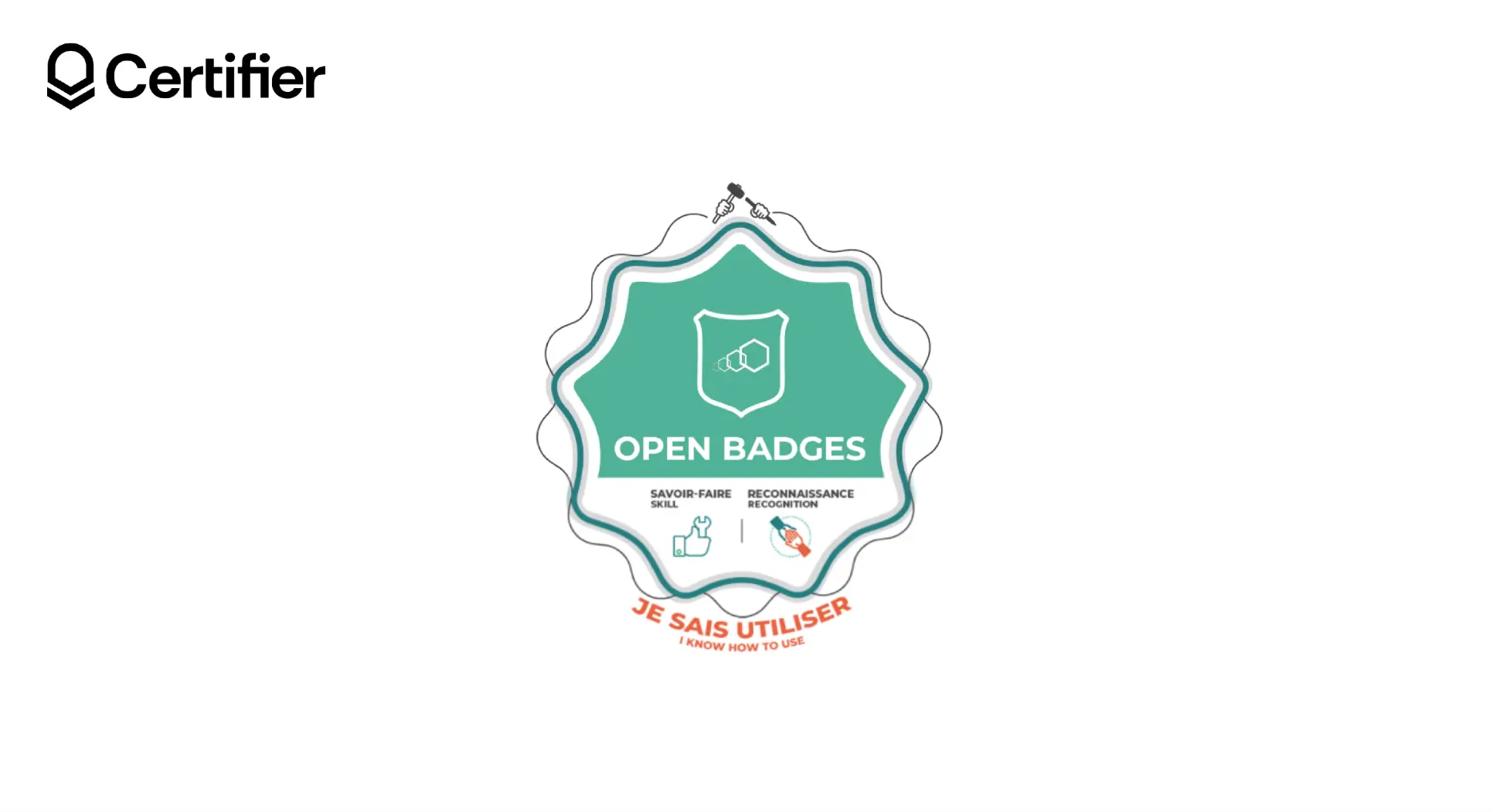 Design de badge inspiré de Meta Blueprint avec couleurs unies et texte blanc. Design de badge inspiré de Meta Blueprint avec couleurs unies et texte blanc.