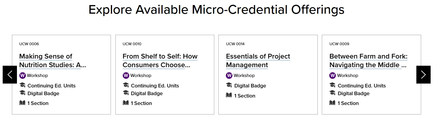 Tufts University micro credentials examples with workshops, continuing education units, and digital badges. Tufts University micro credentials examples with workshops, continuing education units, and digital badges.