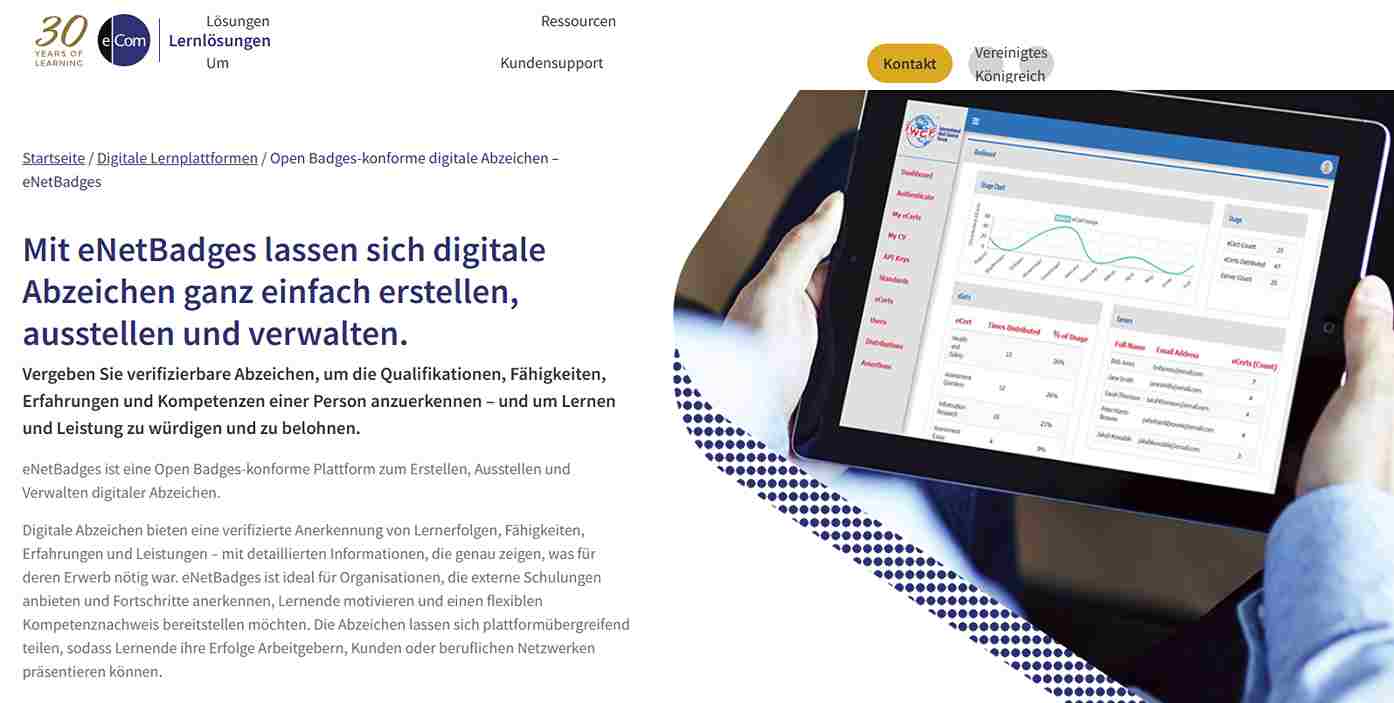 eNetBadges, eine Credly-Alternative für Lernende. eNetBadges, eine Credly-Alternative für Lernende.