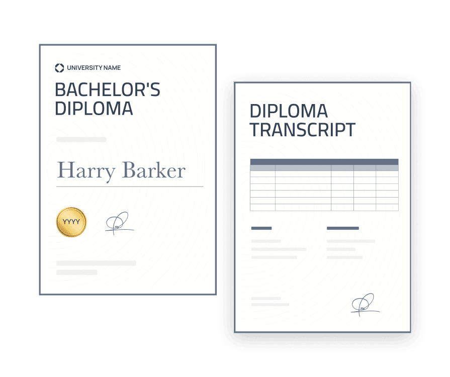 Issue diplomas with transcripts