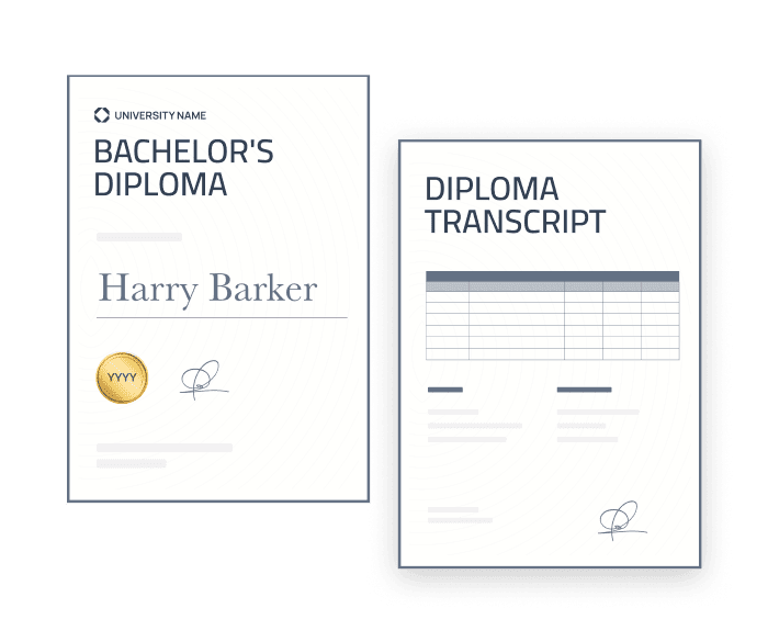 Issue diplomas with transcripts