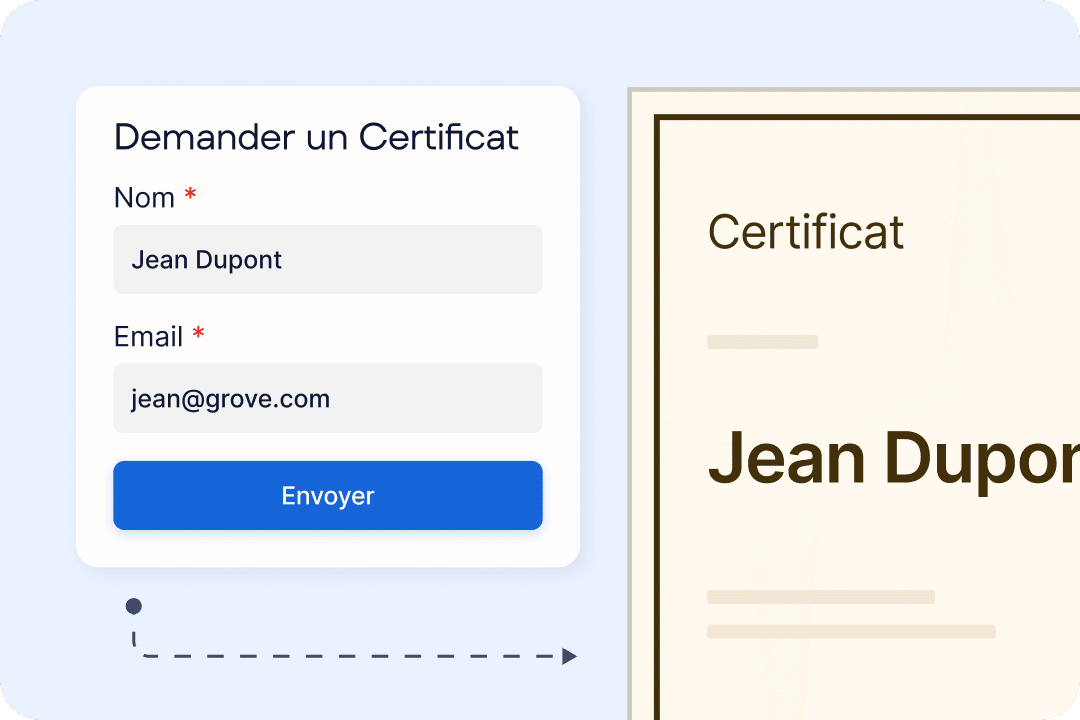 Laissez les participants obtenir leur certificat