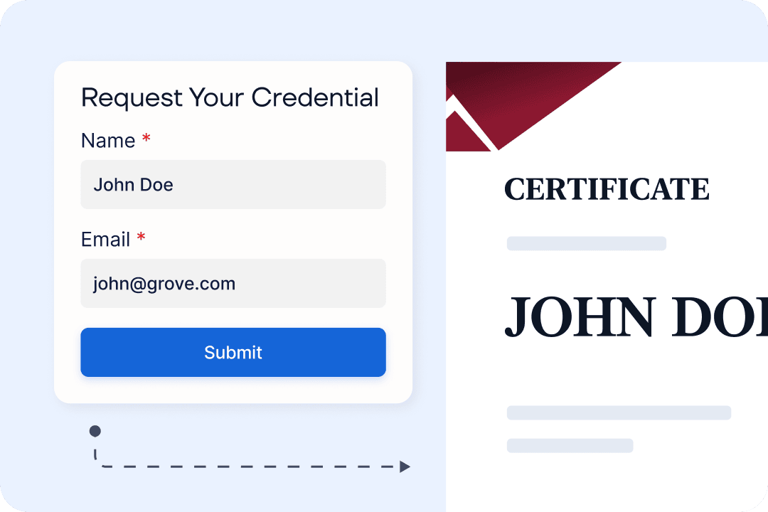 Let participants request their certificate