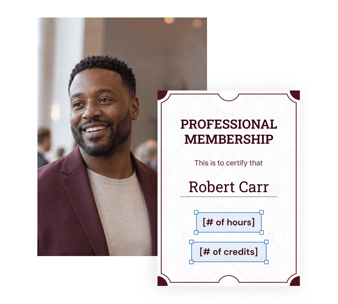 Issue association credentials straight from your records Issue association credentials straight from your records