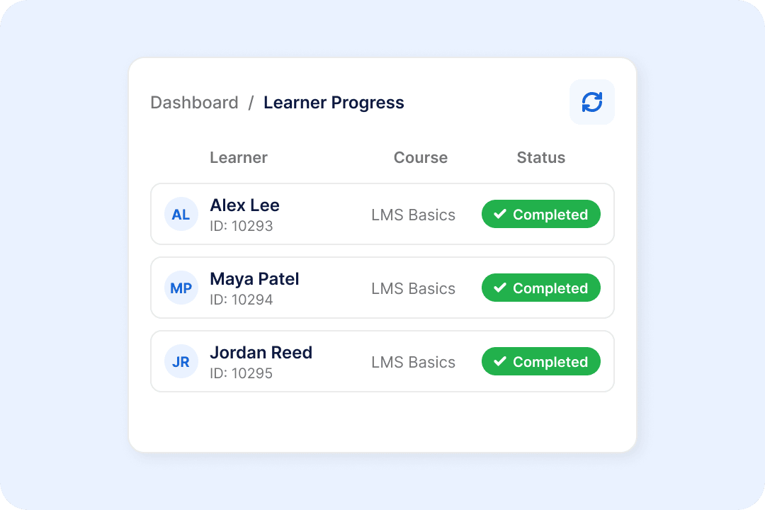 Your LMS decides who is certified