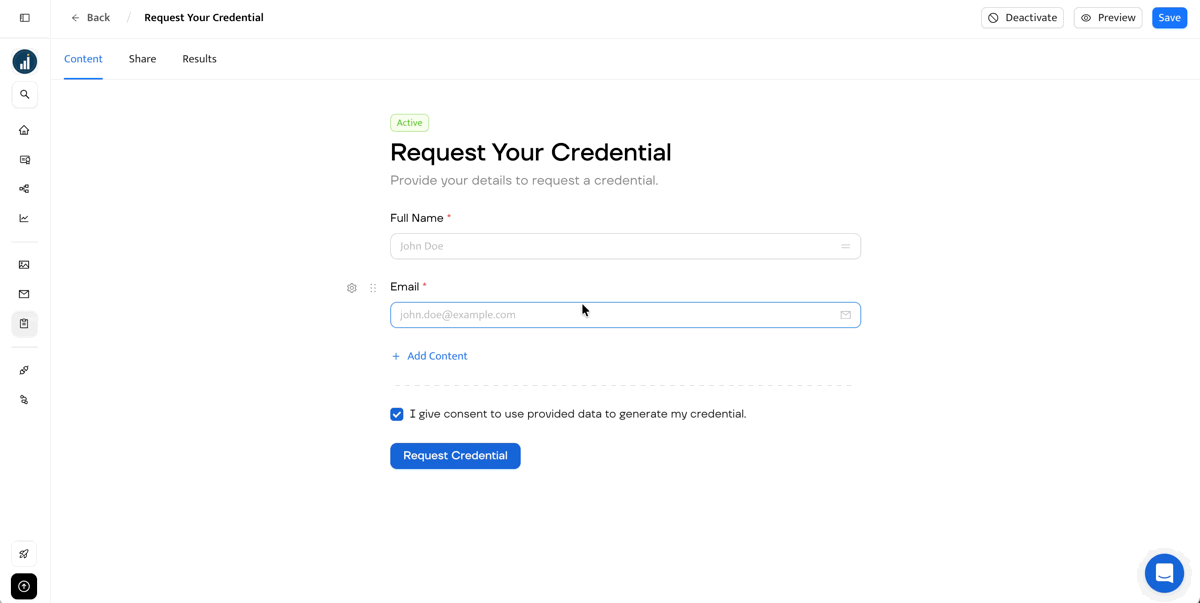 Preview the form Preview the form