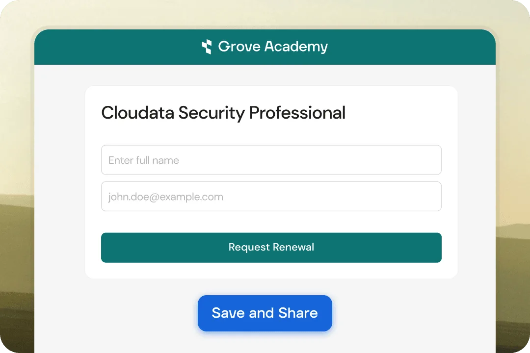 Create branded forms that match your certificates