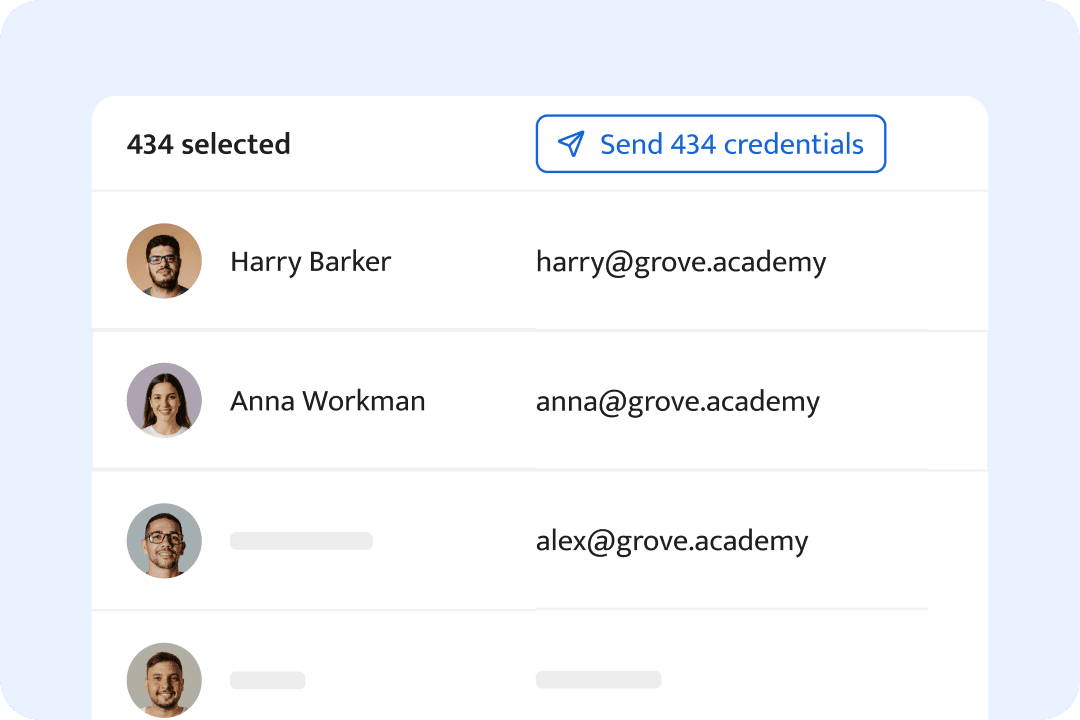 Auto-fill each transcript with recipient data
