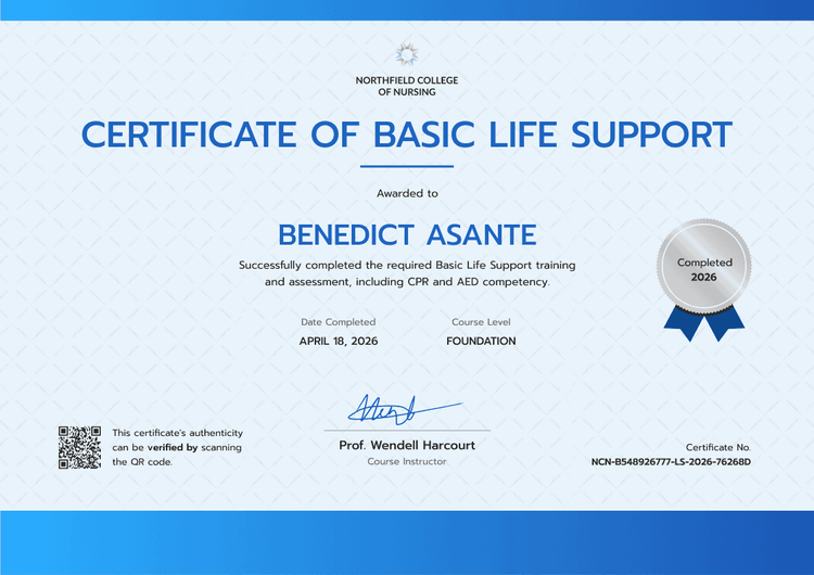 Completion Nursing School BLS Certificate
