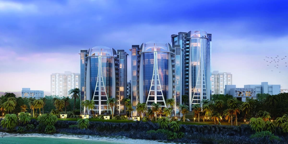Direct beachfront towers overlooking the Indian Ocean