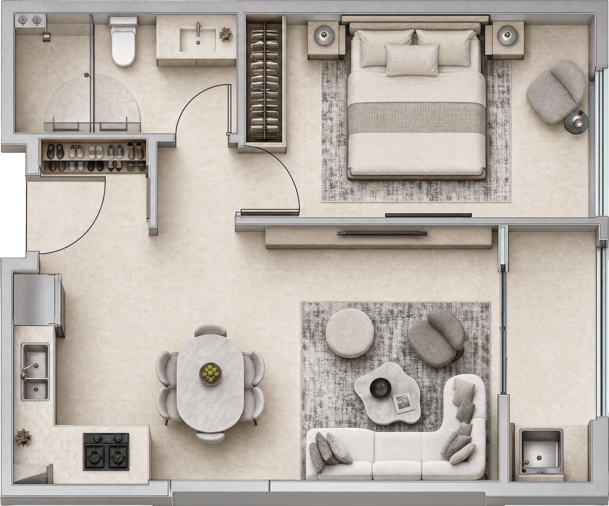 Type A2 Floor Plan: 47.9 sqm net internal area across Southern, Eastern, and Western Blocks