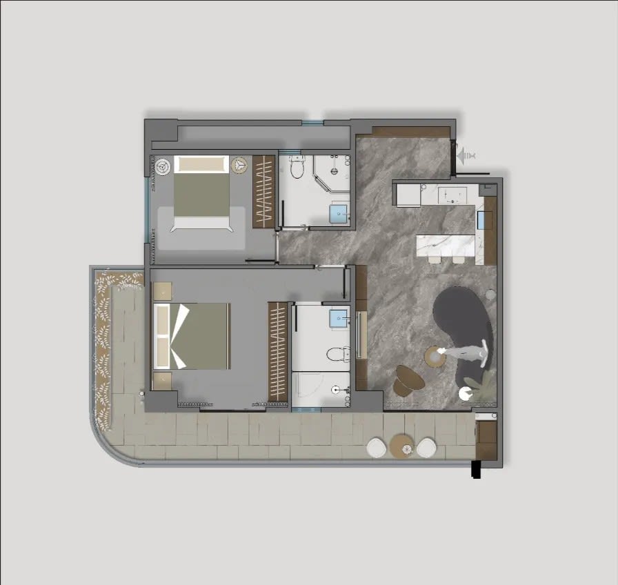 113 sqm Architectural Floor Plan