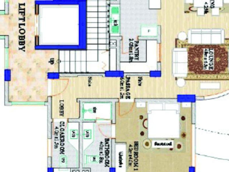 2-Bedroom Beachfront Apartment + DSQ Layout & Visuals