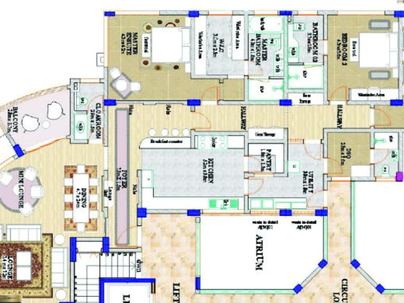 3-Bedroom Beachfront Residence + DSQ Layout & Visuals