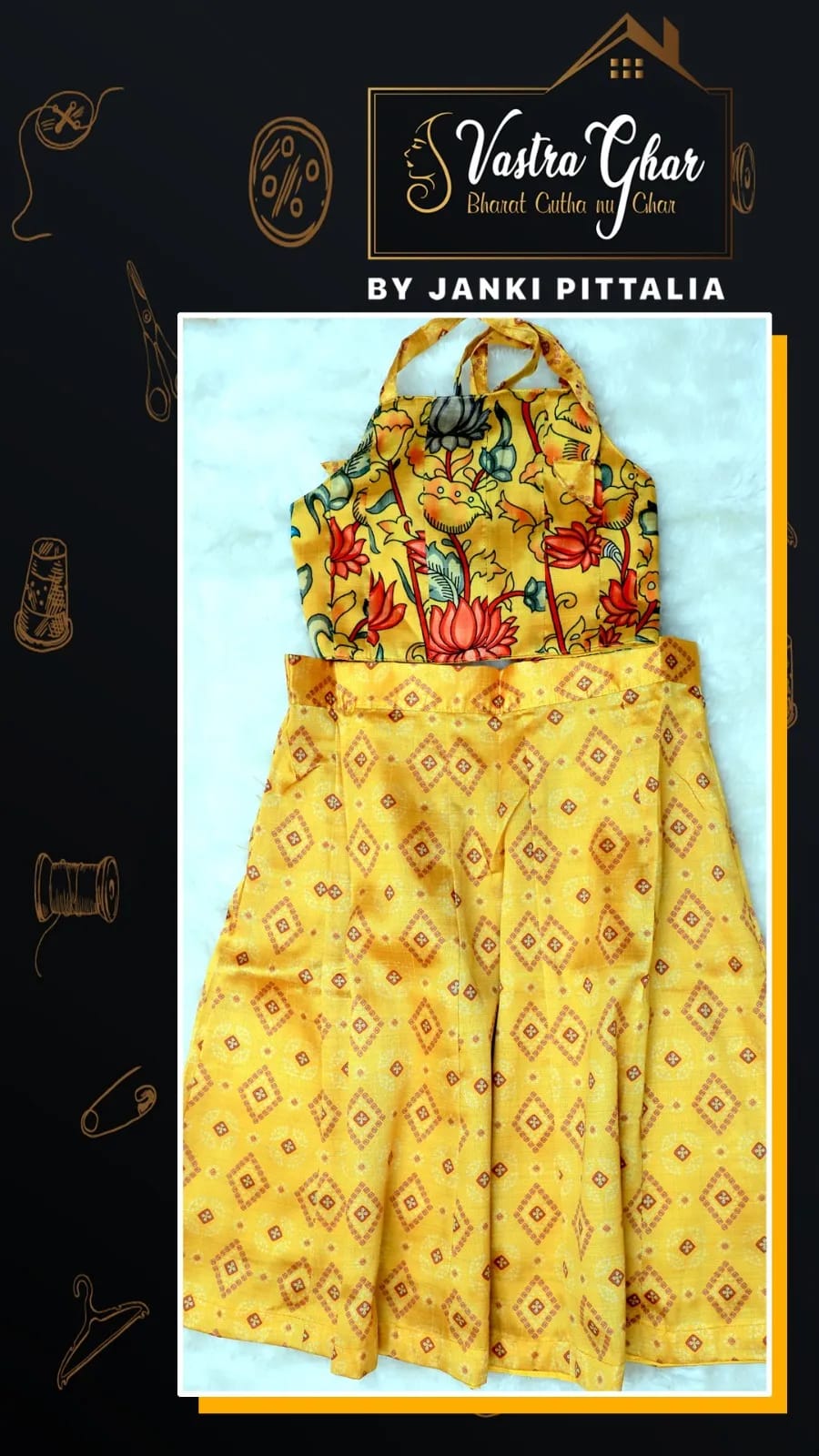 Kids' Festive Yellow Frock, photo 1