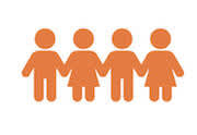 icon of four people of mixed genders