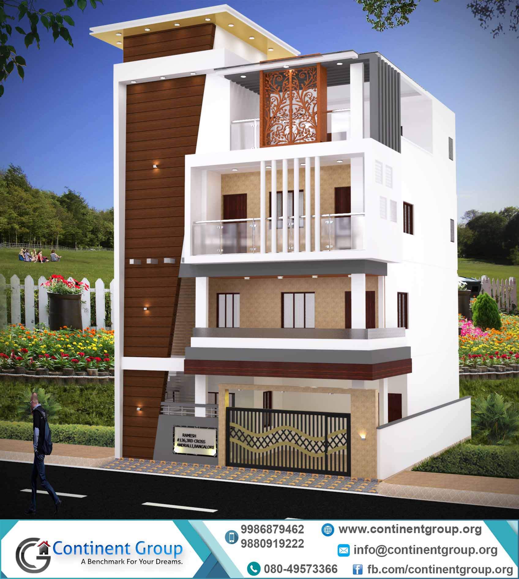 3d building elevation  3d front  elevation  3D Rendering in 