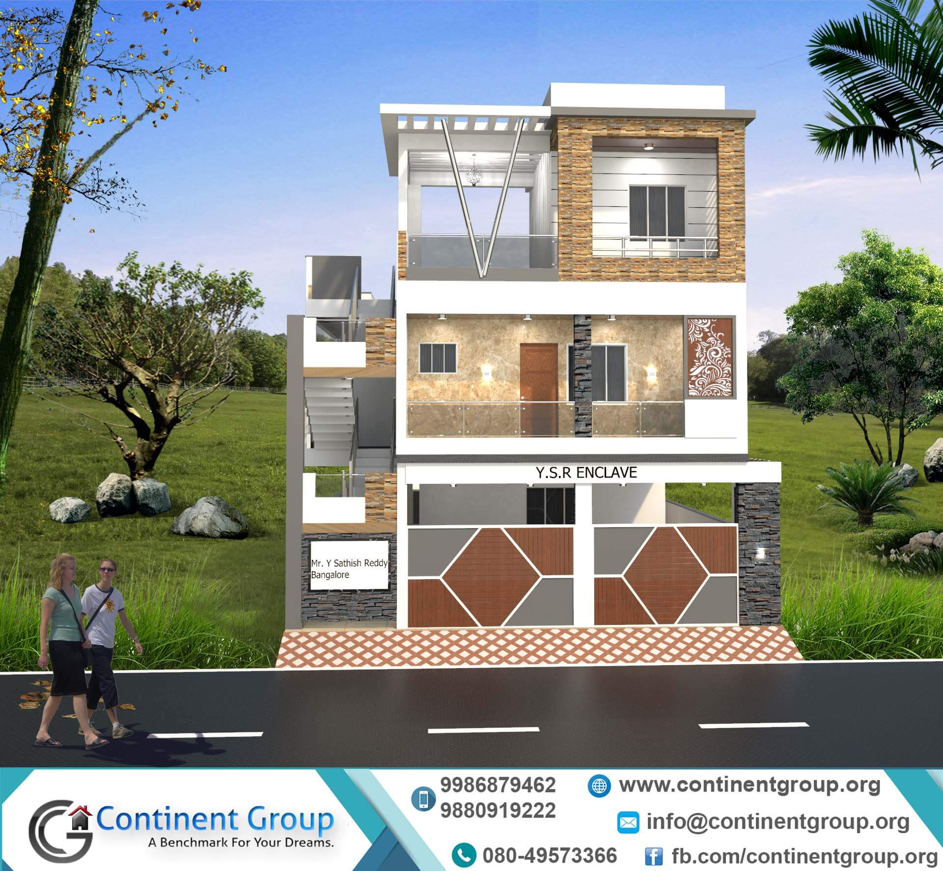 New Home Design 3D 3d building elevation 3d front elevation 3D Rendering in 