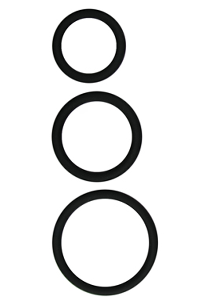 Easytoys Cockring Set Three Size Black Penisringar paket | | Intimast