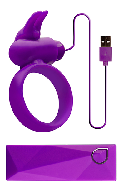 Abia Gelos Purple Penisring med vibrator |  | Intimast