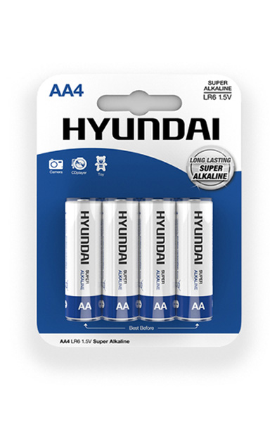 Hyundai Super Alkaline AA Batterier 4pack Batterier AA