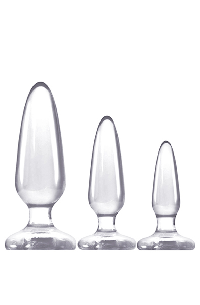 NS Novelties Jelly Rancher Butt Plug Trainer Kit Clear Analpluggar paket | | Intimast