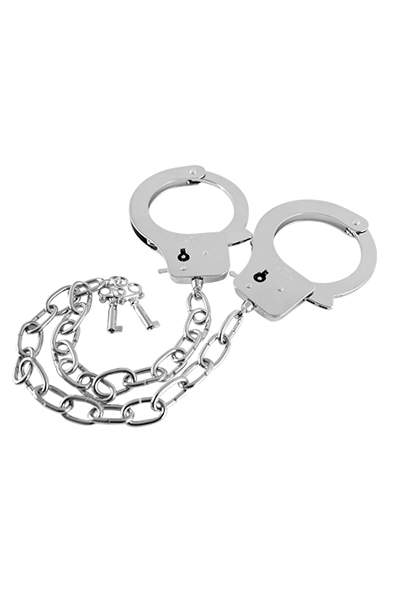 Guilty Pleasure Metal Handcuffs Long Chain Handbojor metall |  | Intimast