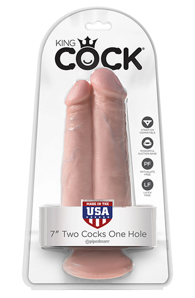 Alternativ bild 1 för Two Cocks One Hole 18cm - Flesh