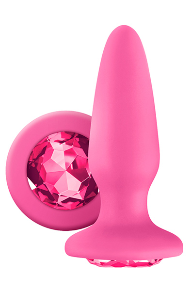 NS Novelties Pink Butt Plug With Sparkling Gem Analplugg | | Intimast