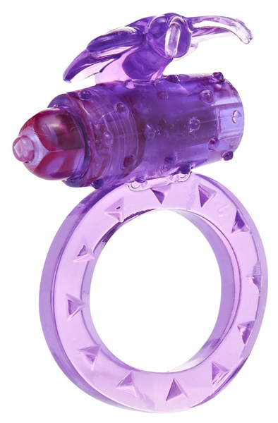 ToyJoy Flutter Ring Vibrating Ring Purple Penisring med vibrator |  | Intimast