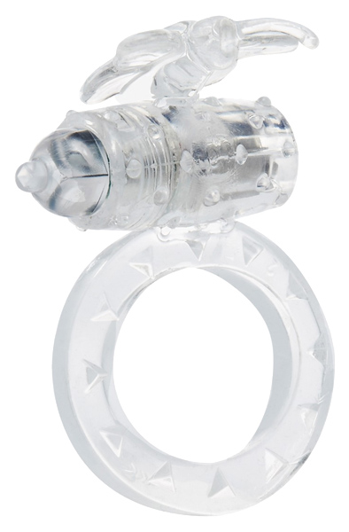 ToyJoy Flutter Ring Vibrating Ring Transparant Penisring med vibrator |  | Intimast