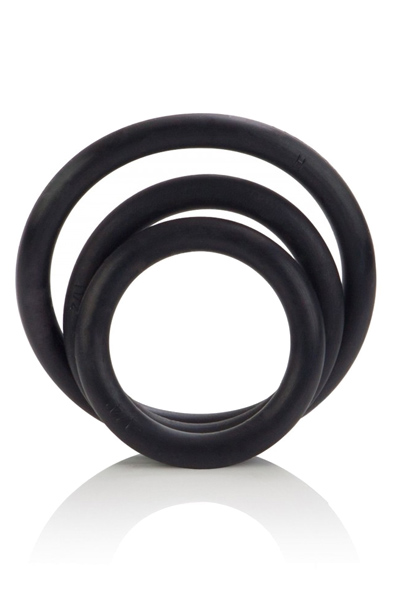 Cal Exotics Black Rubber Ring Set Penisringar paket |  | Intimast