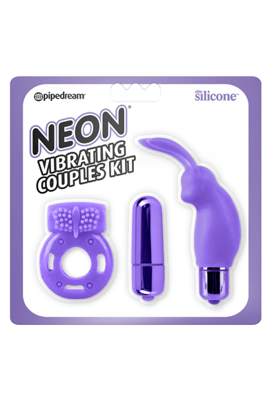 Pipedream Neon Vibrating Kit Purple Paket för par |  | Intimast