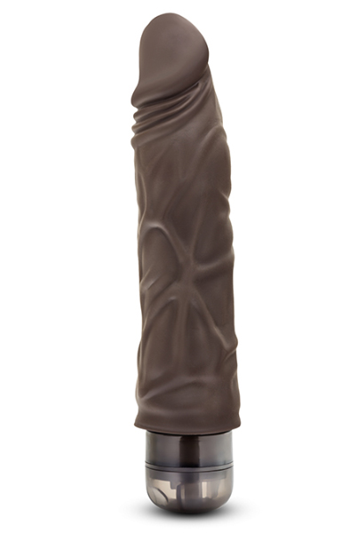 Dr. Skin Cock Vibe 10 Chocolate 22,5cm Dildo med vibrator | | Intimast