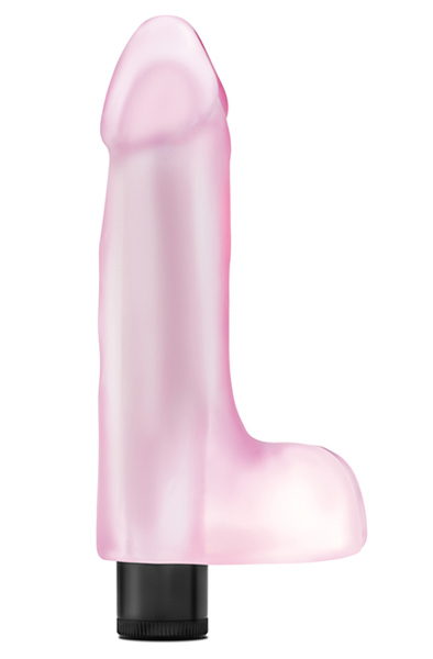 Naturally Yours Bubble Gummy Pink 14cm Dildo med vibrator | | Intimast