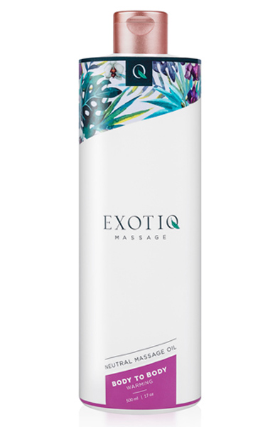 Produktfoto för Exotiq Body To Body Neutral Warming Massage Oil 500 ml