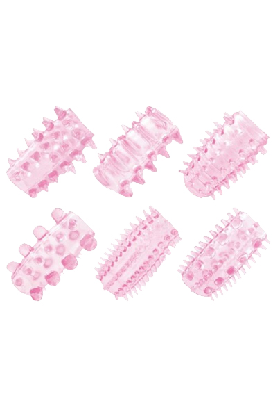 Timeless Flexible Cock Rings 6-pcs Fingersleeve