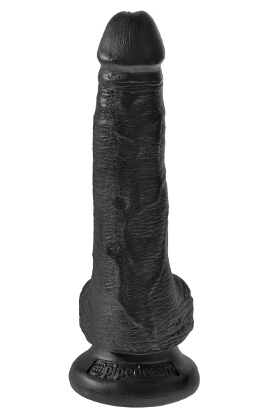 Pipedream King Cock with Balls Black 18cm Dildo |  | Intimast