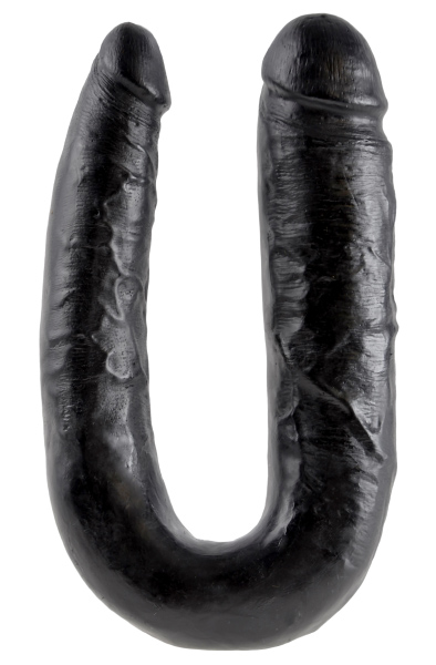 Pipedream King Cock U-Shaped Large Double Trouble Black 44cm Dubbeldildo | | Intimast