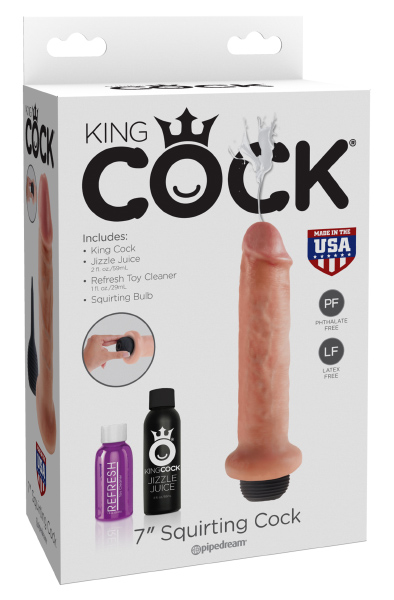 Alternativ bild 1 för King Cock Squirting 17.8cm - Flesh
